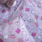 Постельное белье в детскую кроватку из бязи 7273/2 Котики розовый
