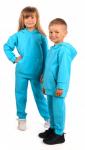 Костюм детский футер 2-х нитка "Блуми кидс" лазурь