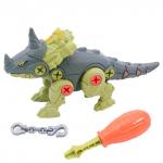 Mioshi Active Игровой набор  "Динозавр-конструктор: Стиракозавр" (20 см, отвёртка, винты, в клетке)