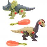 Mioshi Active Игровой набор Динозавры-конструкторы: Диплодок и стиракозавр" (2 шт., 20 см, 2 отвёртки, винты)