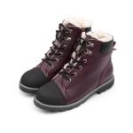Ботинки детск.шерсть 23024 кожа, МОСКВА бордо,
