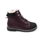 Ботинки детск.шерсть 23024 кожа, МОСКВА бордо,