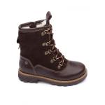 Ботинки детск.шерсть 23023 кожа, КАИР коричневый,