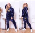 Велюровый костюм Size Plus BG темно-синий M29