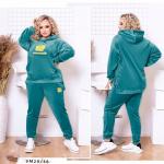 Велюровый костюм Size Plus BG бирюза M29