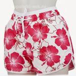 1036 цветы (M-XL) Шорты пр.