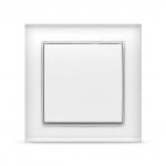 Выключатель одноклавишный "Бриллиант", скрытая установка, еврослот, 10А, 220В, белый (Китай)