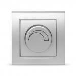 Ди ммер (светорегулятор) "Бриллиант", скрытая установка, еврослот, 3А, 220В, 500Вт, серебро (Китай)