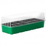 "Ingreen" Минипарник для рассады пластмассовый 40х17х13 см, 12 ячеек, зеленый (Россия)