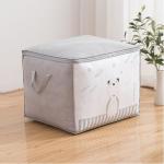 *Плотный кофр из бамбукового волокна "Мишка", серый