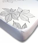 Наматрасник непромокаемый, трикотаж (борт) Листья
