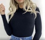 Джемпер  Женский 3003 "Косые Полосы Узор" Черный