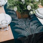 Дорожка столовая "Ренессанс"-изумруд 45*150 см хлопок 100%