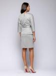 Блуза серая с декоративными завязками
