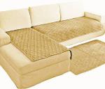 1901-01 Дивандек накидки на диван Ракушка 90/160-2шт, 90/210-1шт бежевый