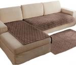 1901-01 Дивандек накидки на диван Ракушка 90/160-2шт, 90/210-1шт коричневый