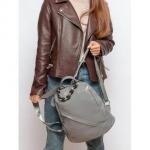 Женский кожаный рюкзак Рюкзак Leya. Пепельный