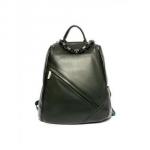 Женский кожаный рюкзак Рюкзак Leya. Темно-зеленый