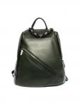 Женский кожаный рюкзак Рюкзак Leya. Темно-зеленый