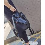 Женский кожаный рюкзак Рюкзак Leya. Черный