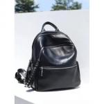 Женский кожаный рюкзак BRAVIA. Черный