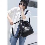 Женский кожаный рюкзак BRAVIA. Черный