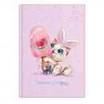 Анкета для друзей арт. 61125 ЗАЙКА-СЛАДКОЕЖКА / А5 (145х205 мм), 128 л., блок - печать в две краски, глянцевая ламинация, тиснение фольгой/