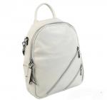 Женский кожаный рюкзак MIRA. Белый