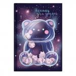 Анкета для друзей арт. 61126 ВОЛШЕБНЫЙ МИШКА / А5 (145х205 мм), 128 л., блок - печать в две краски, глянцевая ламинация, тиснение фольгой/