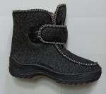 Д57 Сапоги женские на липучке серый