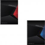 Тетрадь А4 80л. HATBER гребень, клетка, выборочный лак, CarbonStyle (2 вида), 80Т4вмВ1гр