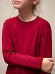 Лонгслив детский, без капюшона, бордовый