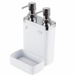 VIVA Дозатор для жидкого мыла, (белый) с секцией для губки 0,3 мл; 0,6 мл