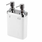 VIVA (белый) Дозатор двойной (объём 0,3 л и 0,6 л). Размеры: 12,5*6*22 см