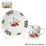 Набор посуды 2 предмета Мишка 480 мл и 250 мл / C691# /18/ ПРОМО АКЦИЯ