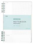 COMIX  Morandi блокнот A5 в клетку c полями, 80 листов, обложка прозрачно-зеленая НОВИНКА