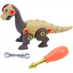 Mioshi Active Игровой набор "Динозавр-конструктор: Диплодок" (20 см, отвёртка, винты, в клетке)