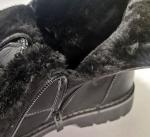 22186 черн Ботинки зима мужские (40-45)/8