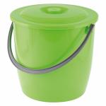 Ведро пластмассовое круглое 13 л, с крышкой, Light// Elfe