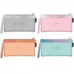 COIB-PC-1021 Пенал-косметичка с петелькой из  сияющего ТПУ в ассортименте. Нежность. Colorio