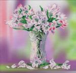 "Альстромерия в вазе" набор диз.канва+мулине