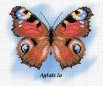 "Бабочка. павлиний глаз" Рисунок на канве 30х21см