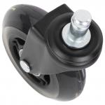 Колеса (ролики) BRABIX для кресла мягкие, резиновые, КОМПЛЕКТ 5шт, шток d11мм, в коробе, 532524