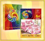 Комплект постельного белья  (Поплин) детский «Карусель» дизайн 555-1