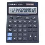 Калькулятор настольный SKAINER SK-222, 12 разр., 2 пит, 2 память, черный 140x176x45мм