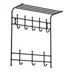 Вешалка с полкой настенная металлическая