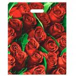 Пакет с вырубной ручкой (38х47)-60 Розы Нео-Пак