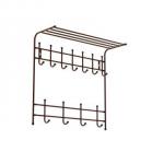 Вешалка с полкой настенная металлическая