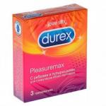 Презерватив Durex №3 (Pan) (Pleasuremax) с ребрами и пупырышками (3989)