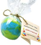 Бурлящий шарик Аура счастья (Kenzo) зелено-голубая для ванн 140 грамм, парфюмированный